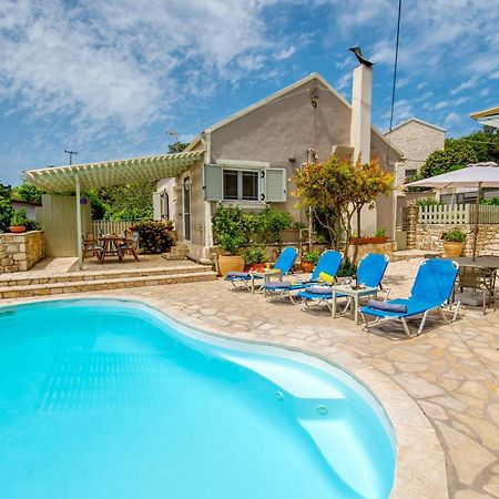 Loggos Seaview Cottage With Private Pool By Konnect Longós Exteriör bild