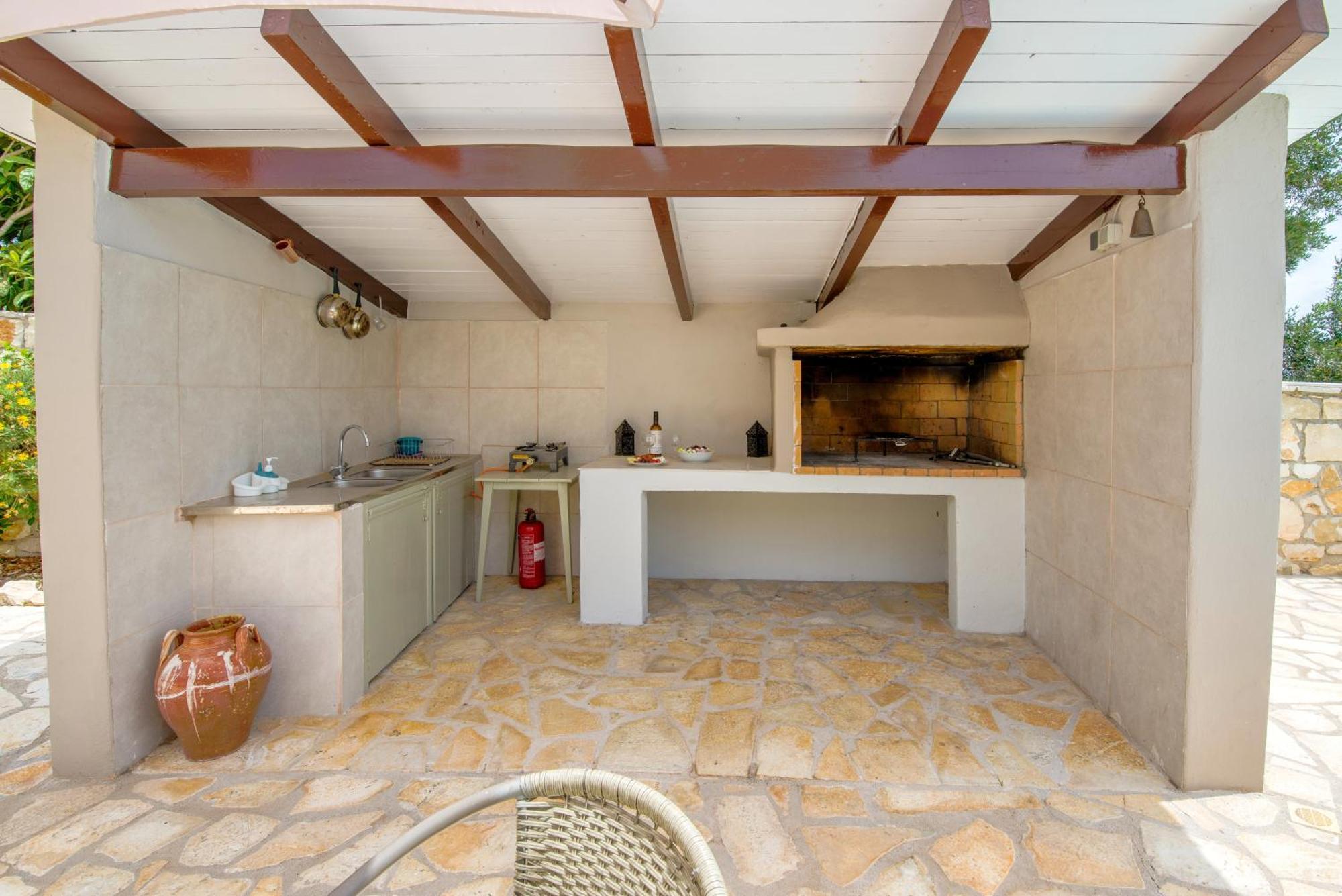 Loggos Seaview Cottage With Private Pool By Konnect Longós Exteriör bild