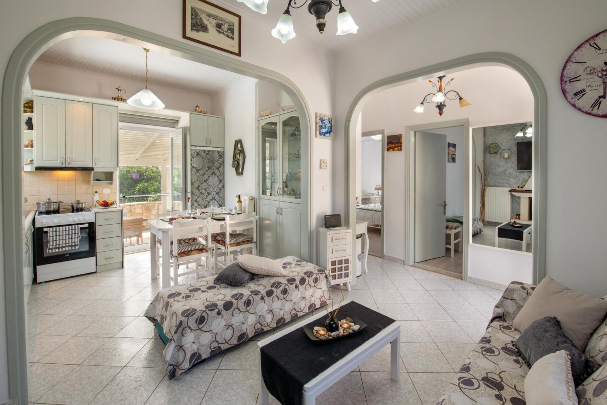 Loggos Seaview Cottage With Private Pool By Konnect Longós Exteriör bild